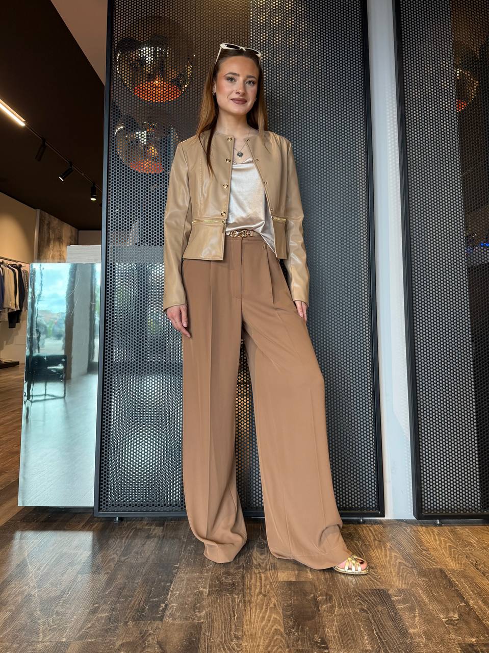 Dixie Pantaloni Donna PDLNJRUA Bronzo, Palazzo