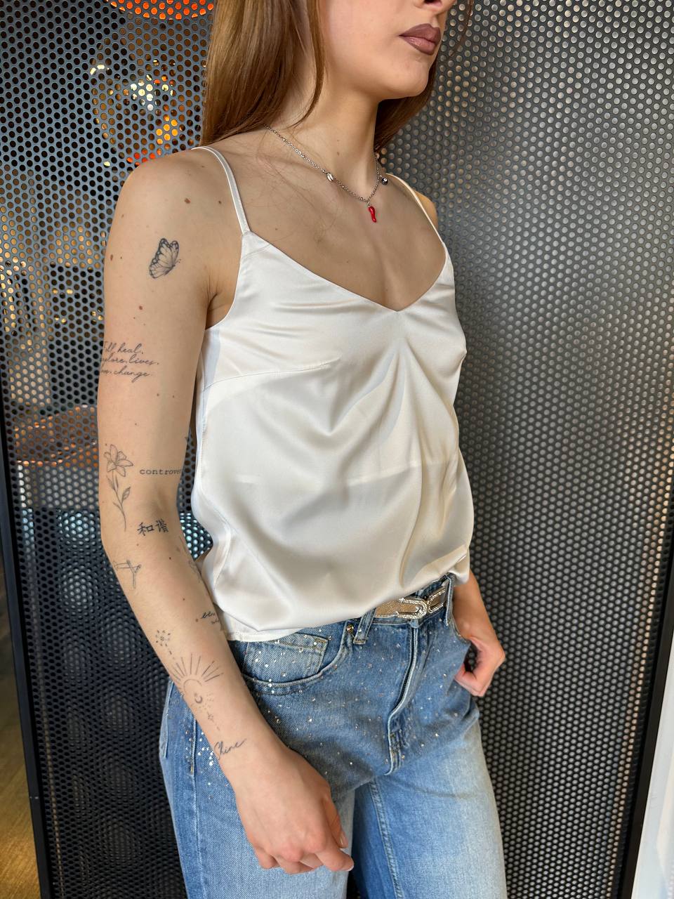 Markup Top Donna MW861301, Bianco, Effetto Lucido