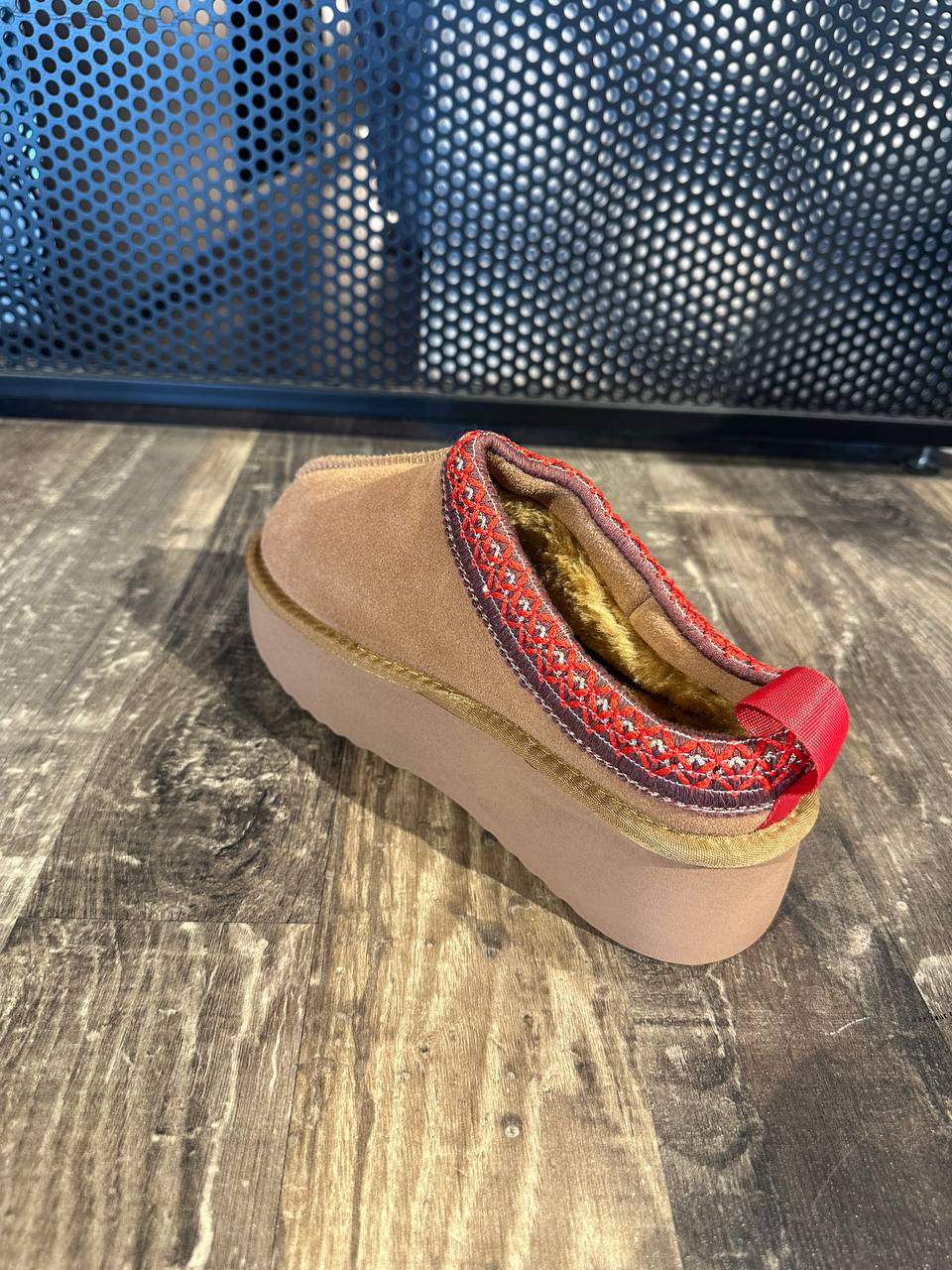 Ovyé, Women's Sabot, Platform, Fur Inside, Camel, SE 1253