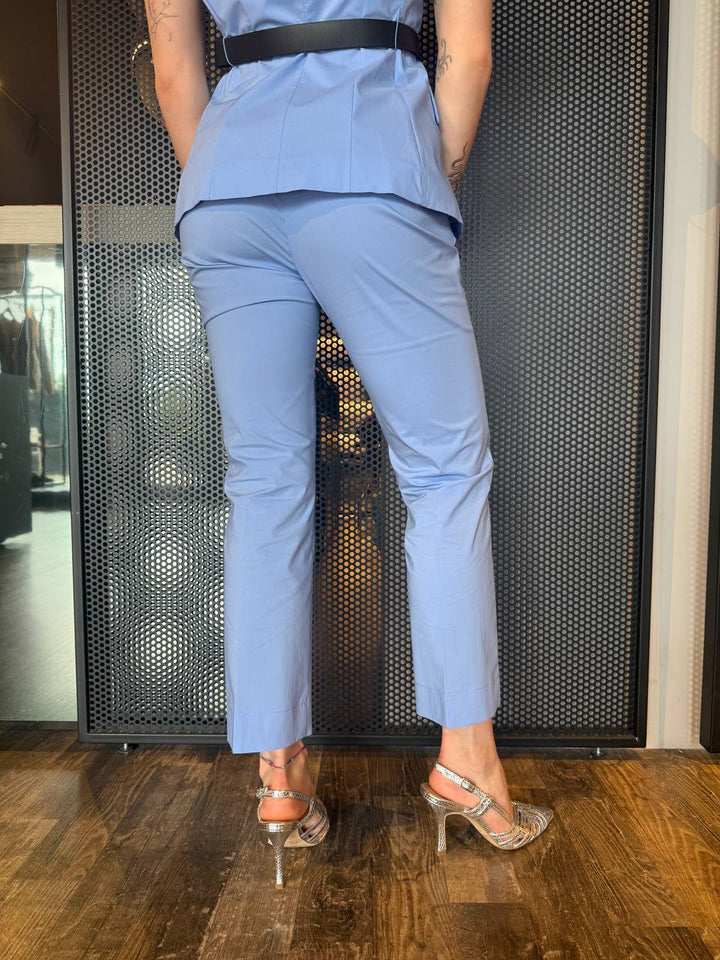 Imperial Pantaloni Donna PEY8JXZ Celeste, Vita Media