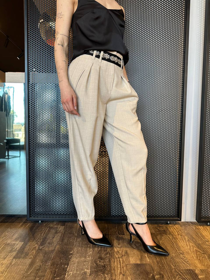 Koralline Pantaloni Donna PE25-111 Beige, Cargo