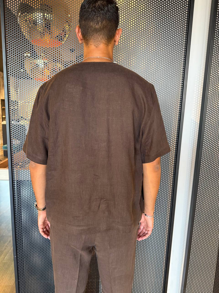 I'm Brian Camicia Uomo CA3278 Moro, Lino