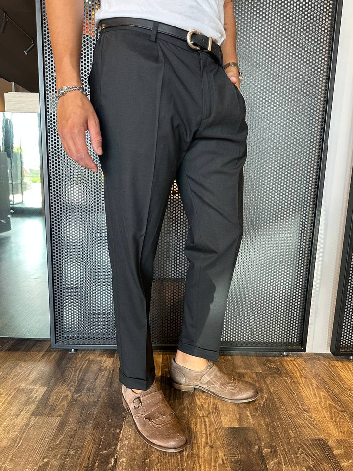 Outfit Men's Trousers S2S5CT00P021 Black Elastic Waist, Pence