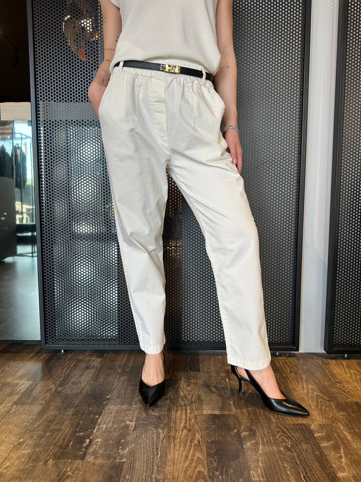 Eco Pantaloni Donna JECO220 Pantajogging, Bianco