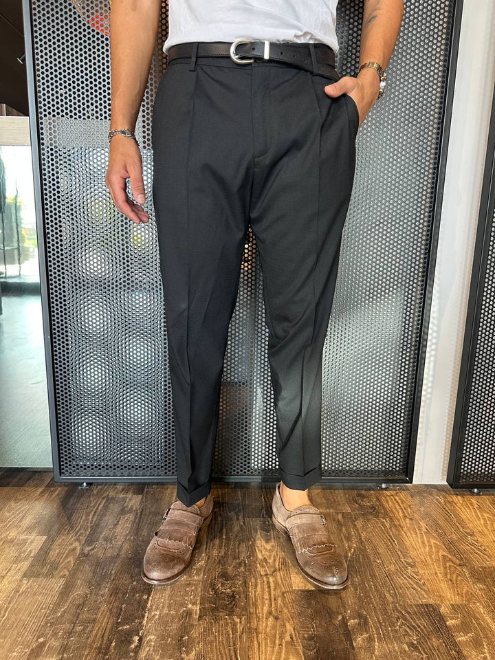 Outfit Men's Trousers S2S5CT00P021 Black Elastic Waist, Pence