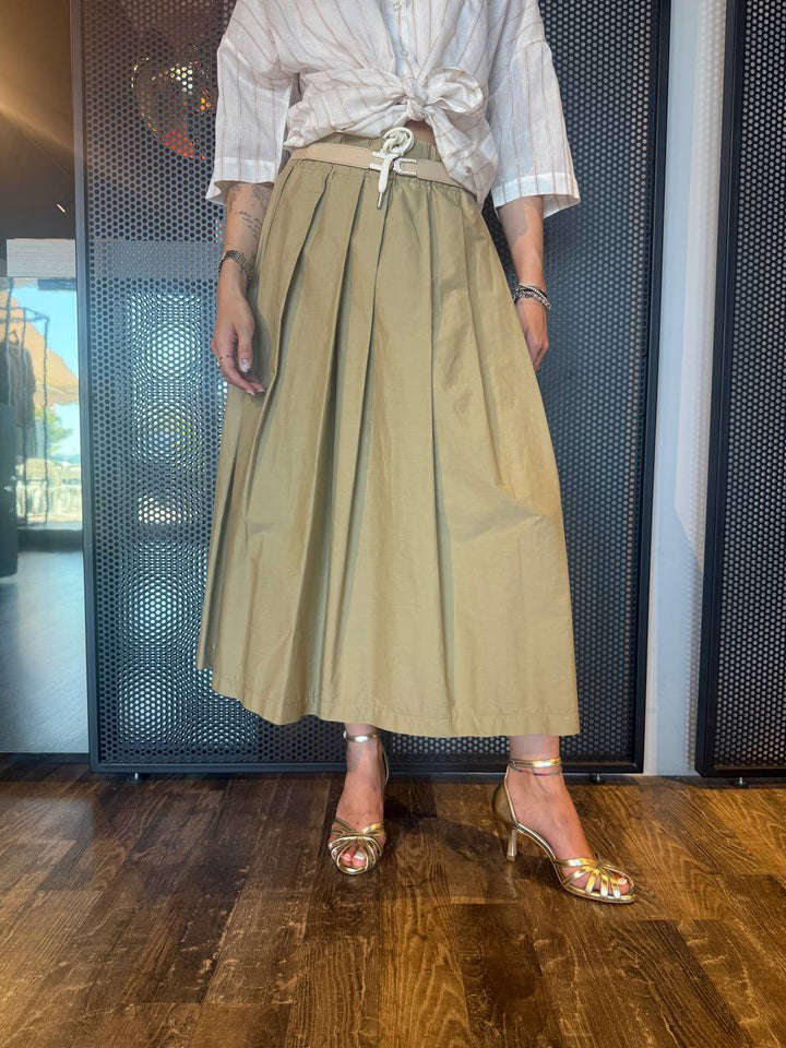 Anitiè Women's Skirt ANOV1801 Beige, Pleated