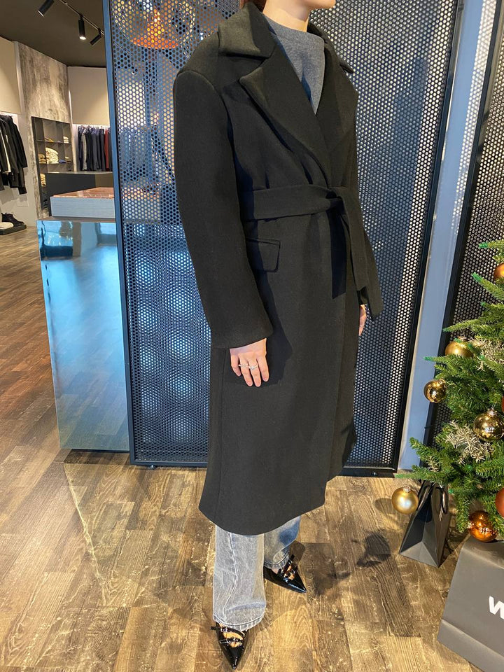 Markup Cappotto Donna MW764627, Over, Cintura, Nero