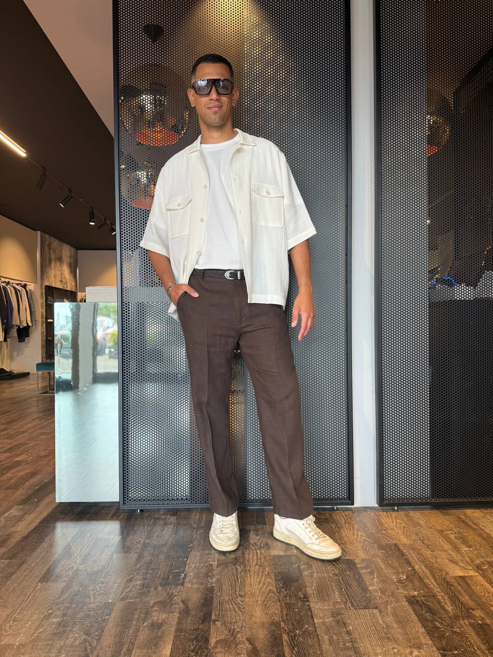 I'm Brian Pantalone Uomo PA3244 Marrone, Fondo dritto