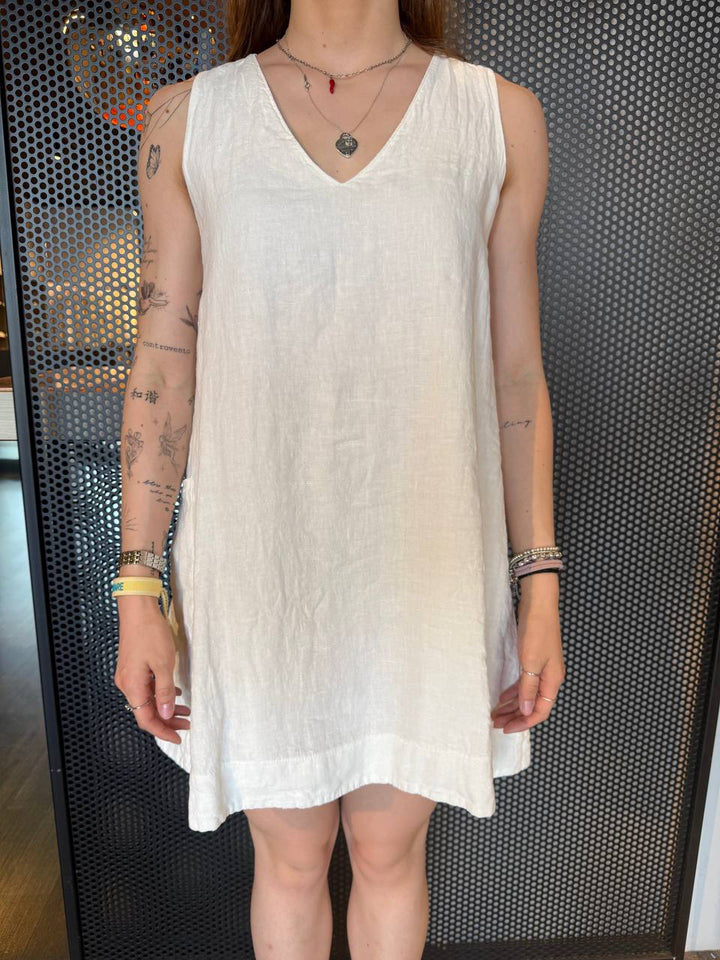 Rebeka Ross Abito 125ZAB132 Bianco, Lino