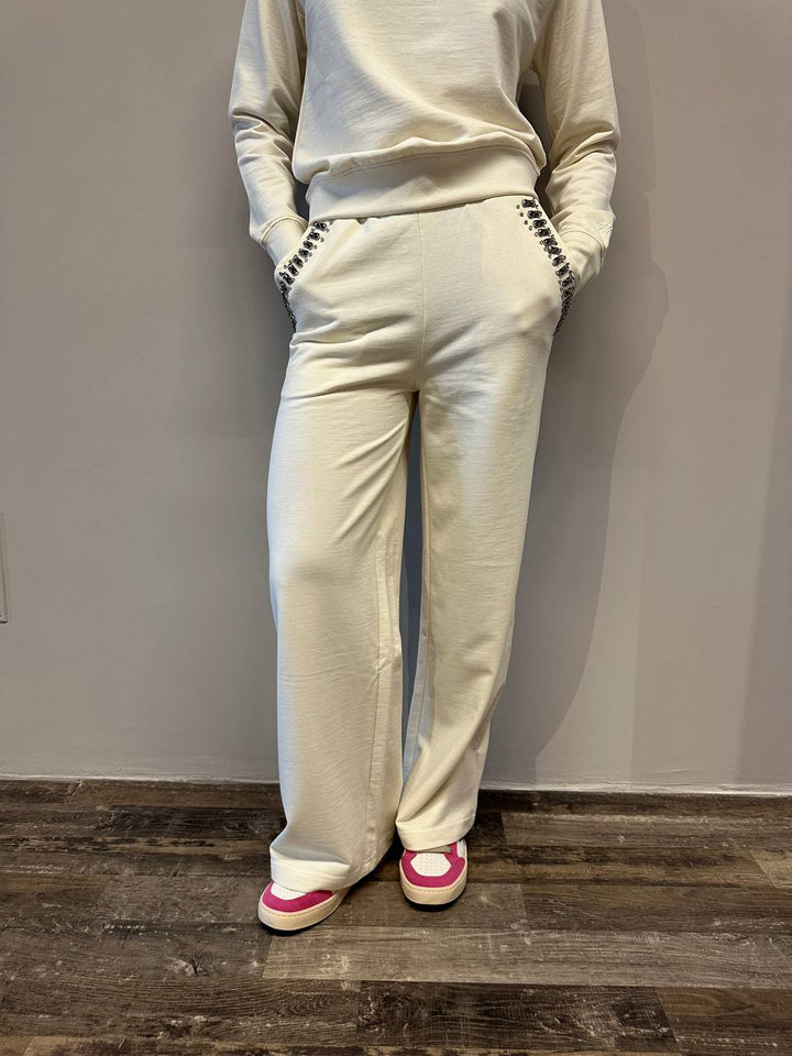 Markup Pantaloni Donna MW862016 Panna, Cotone