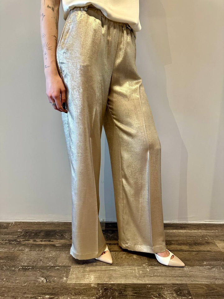 Markup Women's Pants MW865135 Gold, Palazzo