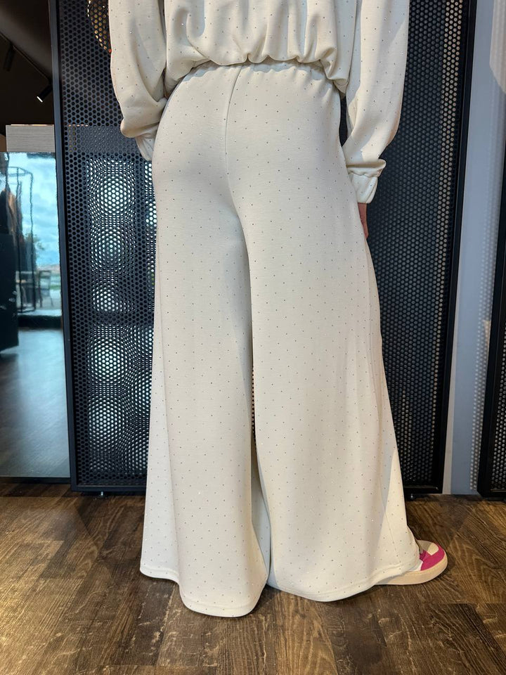 Berna Pantaloni Donna W253098-158 Palazzo, Panna