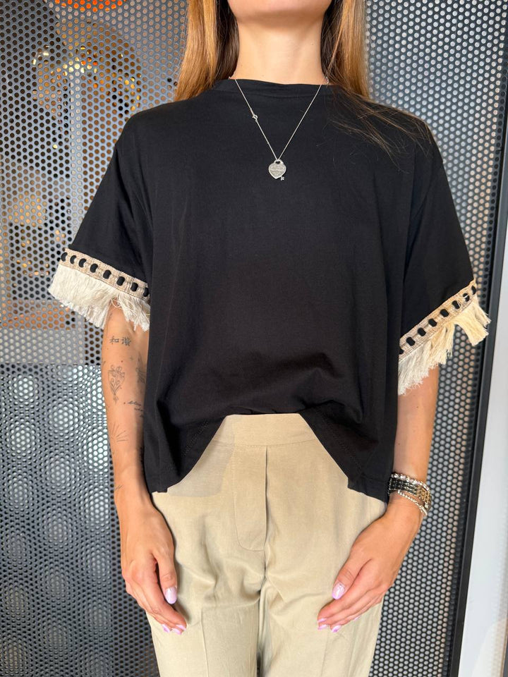 Anitiè T-Shirt Donna ANDC1806 Nera, Cotone