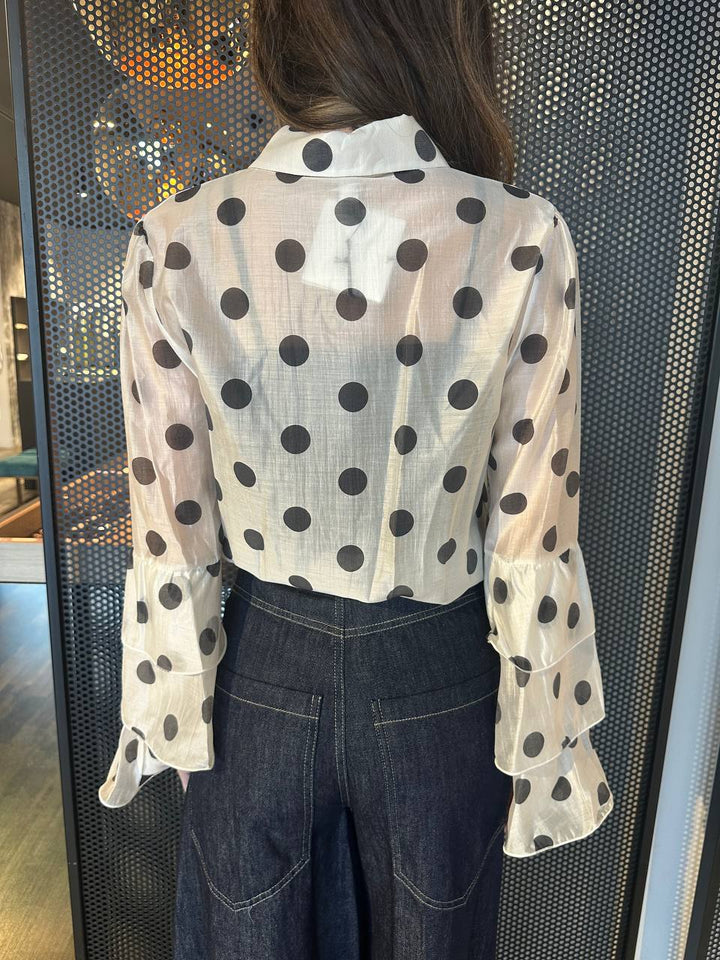 Tensione In Camicia Donna C50117ATPE25 Rouge, Pois