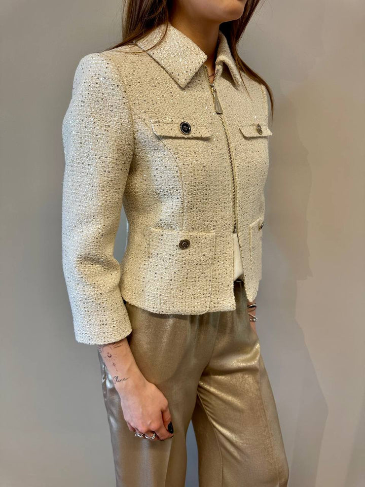 Markup Giacca Donna MW866119 Panna, Tessuto Tweed