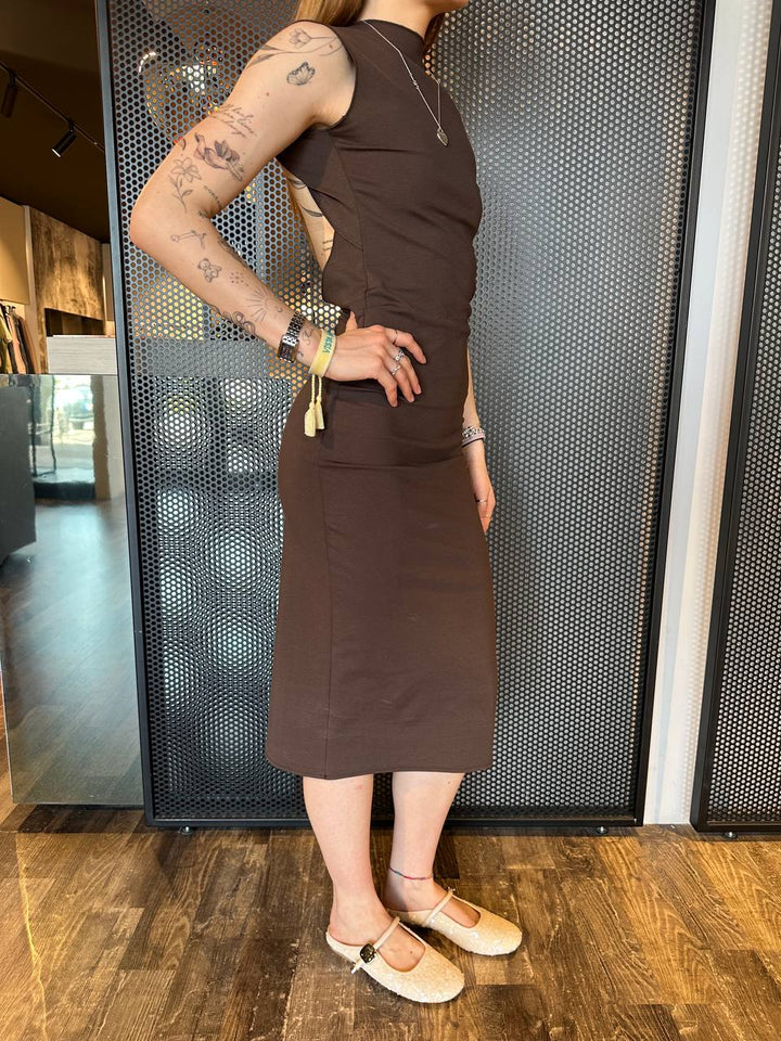 Kontatto, Abito Donna MR4004C Moro, Midi Scollo Schiena