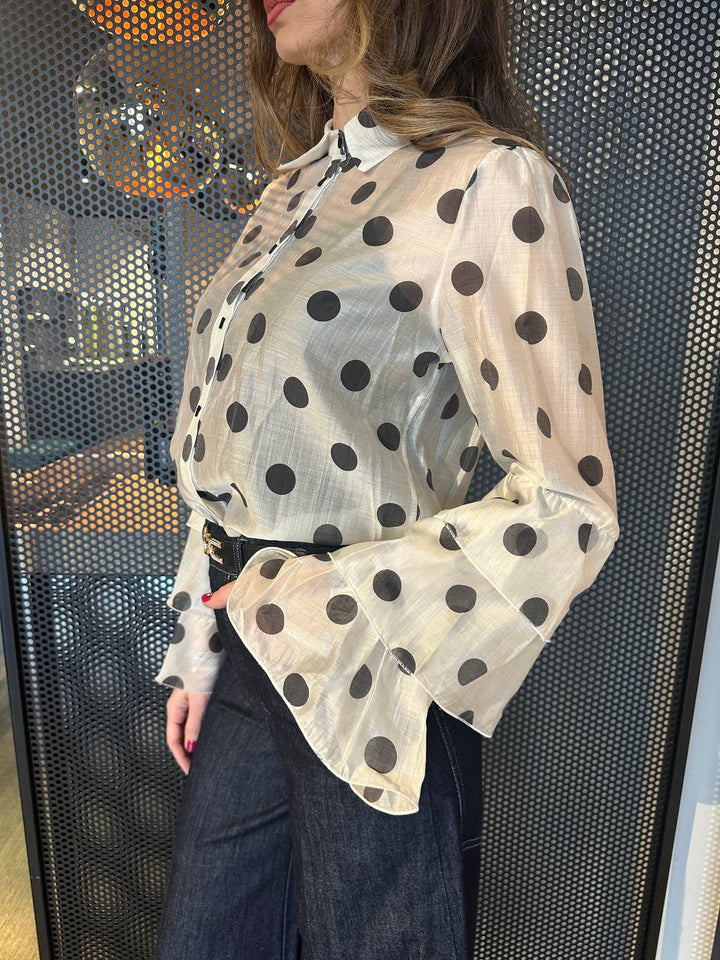 Tensione In Camicia Donna C50117ATPE25 Rouge, Pois