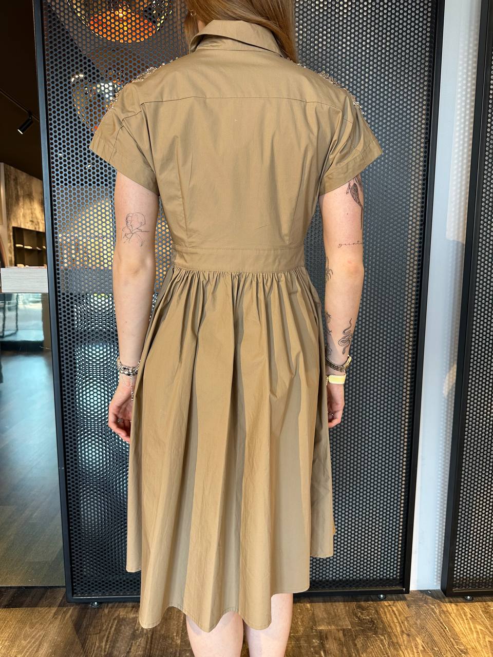 Claws Women's Dress ACAB002429 Camel, With Applications