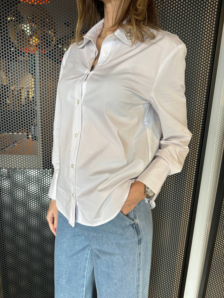 Koralline Camicia Donna PE25-504 Oversize, Bianca