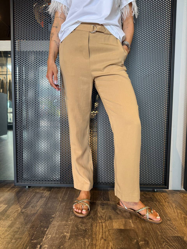 Markup Women's Pants MW865124 Beige, Fluid