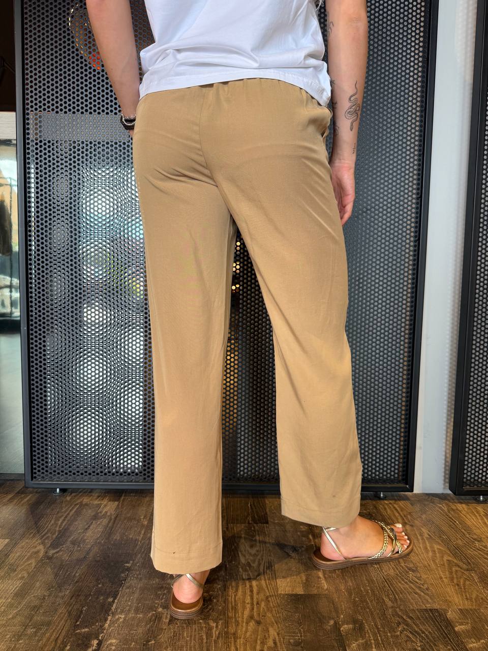 Markup Women's Pants MW865124 Beige, Fluid