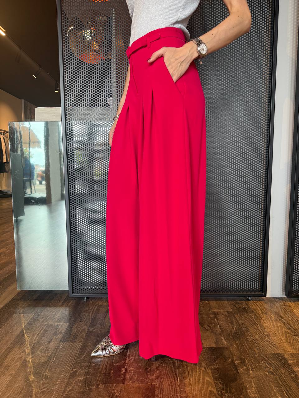 Imperial Pantaloni Ampi Donna P3ZQJGC Fucsia, Vita Alta