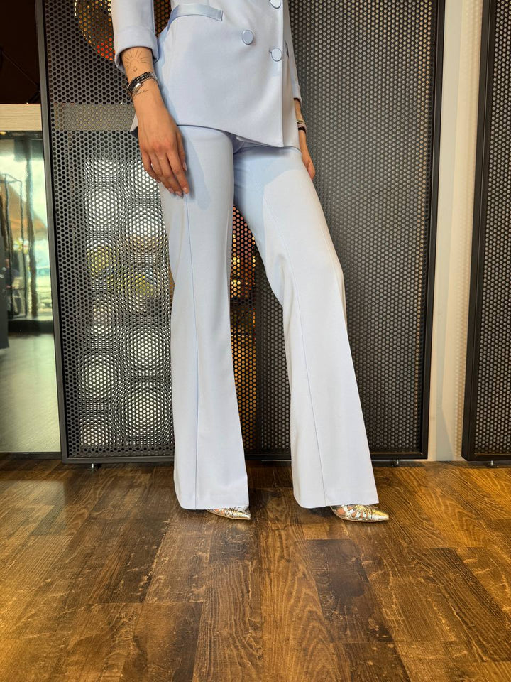 Imperial Pantaloni Donna P3E9JAW Celeste, Fondo Largo