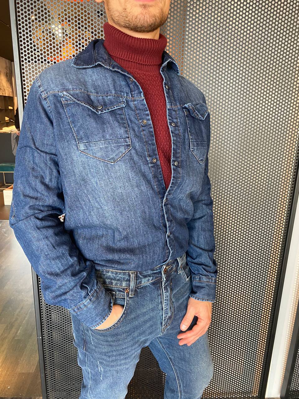 Displaj PARK VALERY Blue Denim Shirt