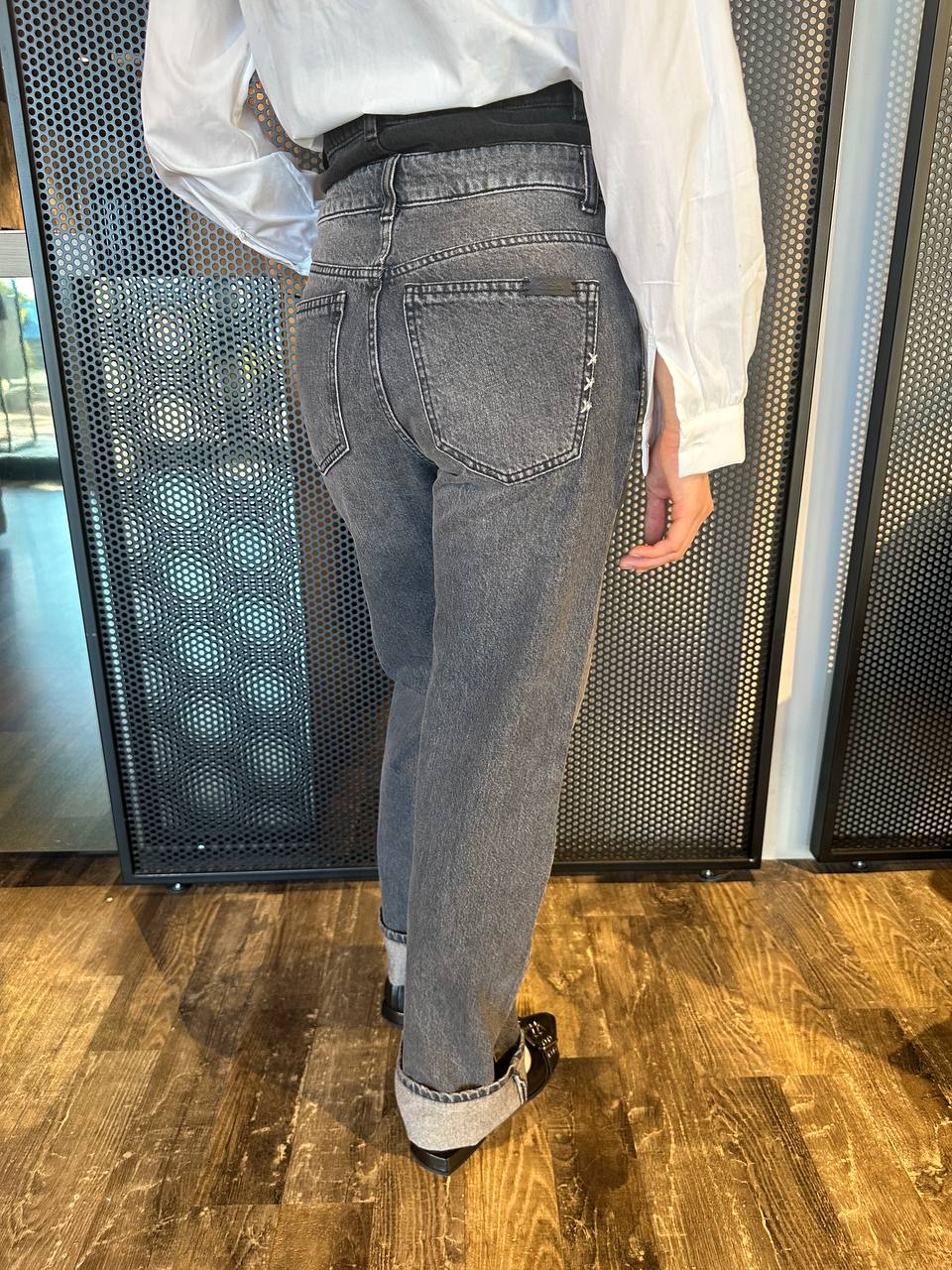Dixie Jeans Donna Cecilia, P925K071A, Gamba larga, Due Strati, Nero