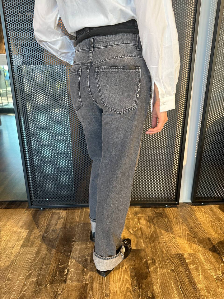 Dixie Jeans Donna Cecilia, P925K071A, Gamba larga, Due Strati, Nero
