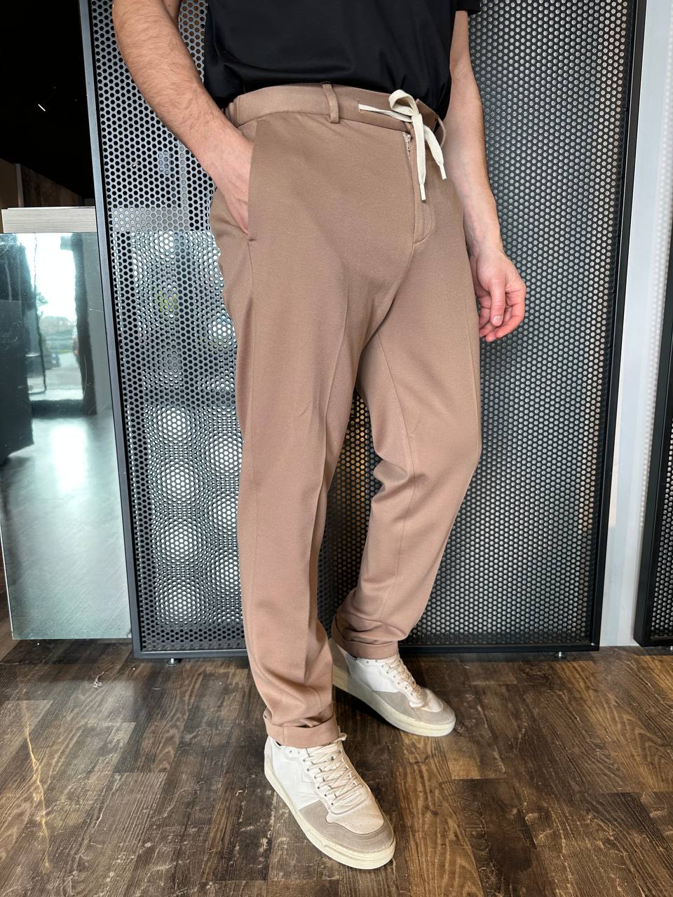 OUTFIT OF1F2W4P016 Men's Drawstring Pants Beige