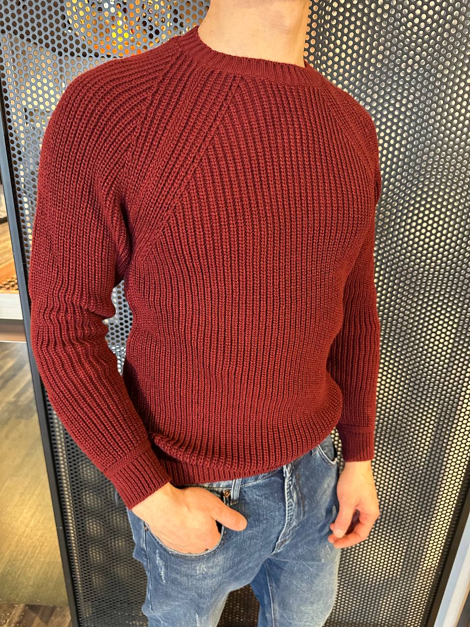 BL11 Maglia Uomo 13TROISI232, Costa inglese, Bordeaux